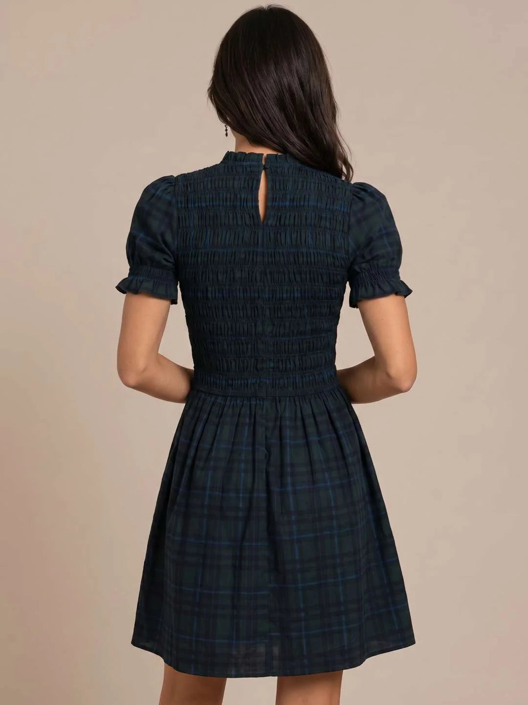Sloane Tartan Smocked Dress