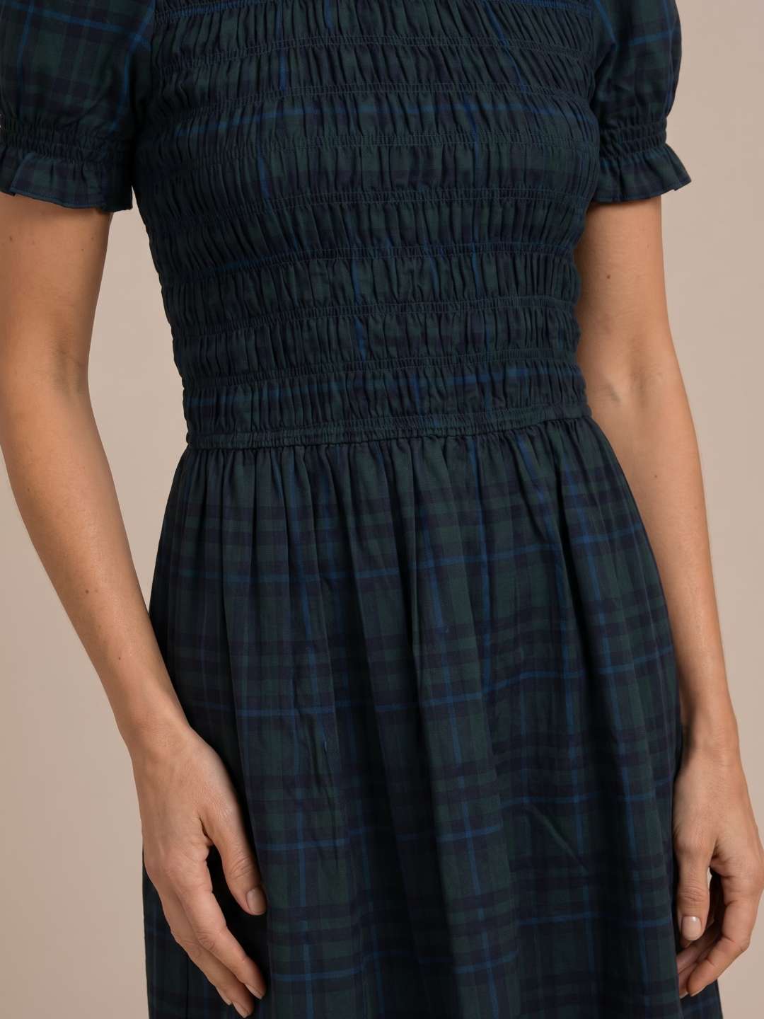 Sloane Tartan Smocked Dress