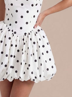 Blair Polka Dot Halter Bubble Mini Dress